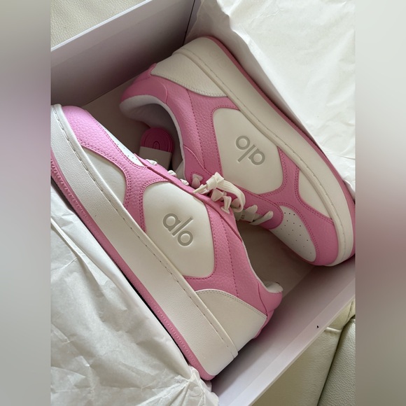 Alo Pink and White Sneakers - Picture 1 of 3